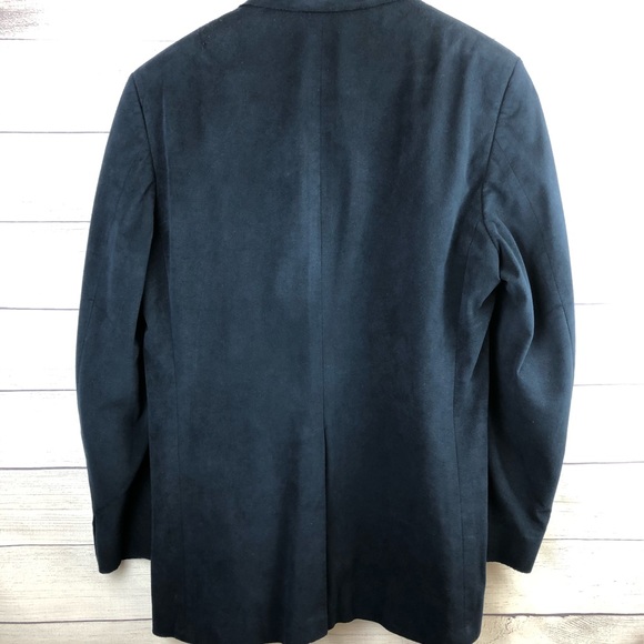 V Vintage Donmark Blue Suede Men’s Blazer - Picture 4 of 14